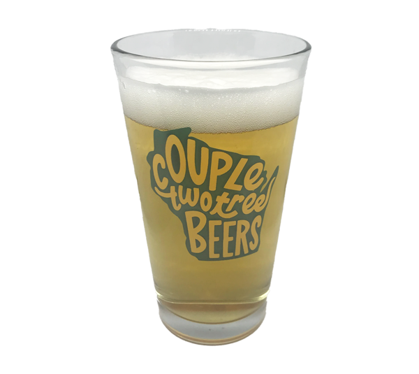 Couple Two Tree Beers Pint Glass