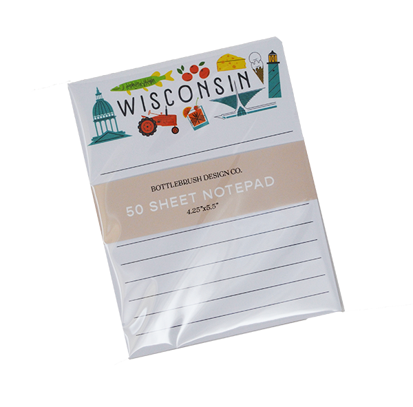 Wisconsin Icons 50 Sheet Notepad