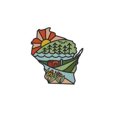 Wisconsin State Scenes Vinyl Sticker