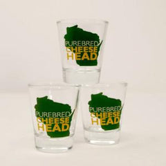 Purebred Cheesehead shot glass  - WiscoBoxes 