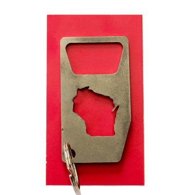 Wisconsin keychain bottle opener  - WiscoBoxes 