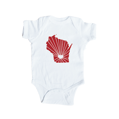 Onesie–heart  - WiscoBoxes 
